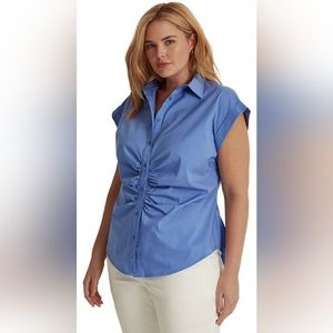 Ralph Lauren Shirred Button Down Shirt
